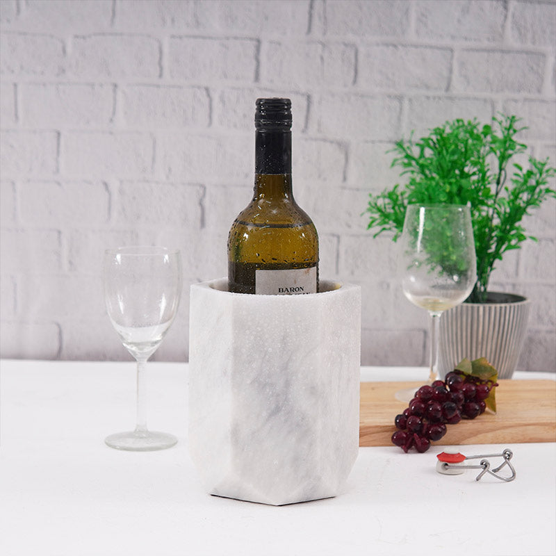 Marble Wine Cooler For Champagne - Wine Bottle Holder & Beverage Cooler-5