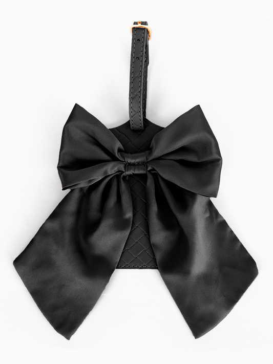 Bow Luggage Tag - Black-0
