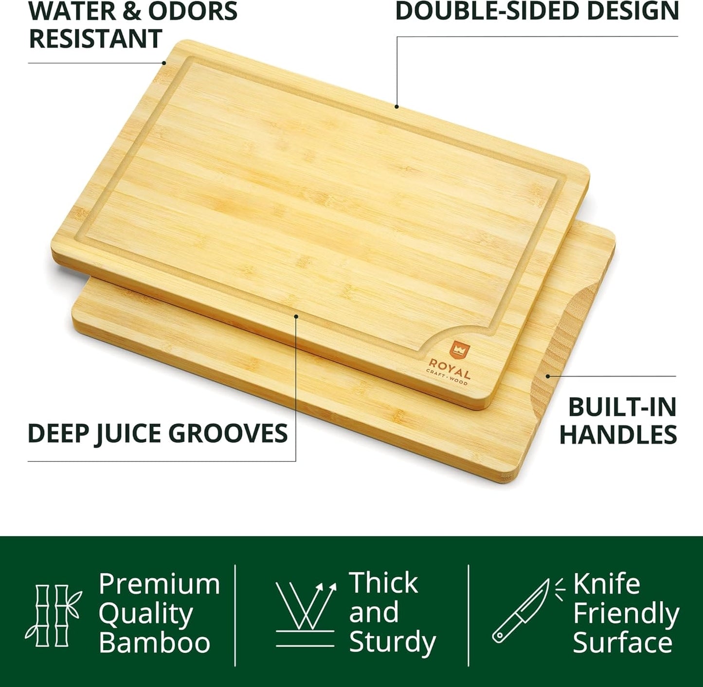 Cutting Board Set of 4, Bamboo
