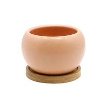 Load image into Gallery viewer, Small Round Planter, Salmon Pink
