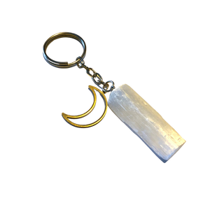 Selenite Aura Clearing Keychain