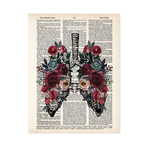 Vintage Lungs Floral Wall Art