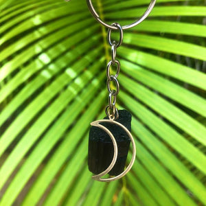 Black Tourmaline Protection Keychain