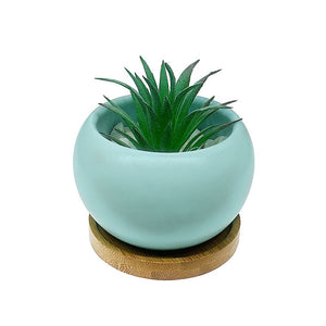 Small Round Planter, Blue